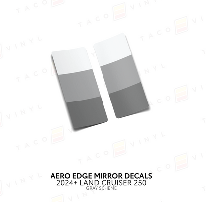 Taco Vinyl Land Cruiser 250 Aero Edge Mirror Decals | '24+ Land Cruiser