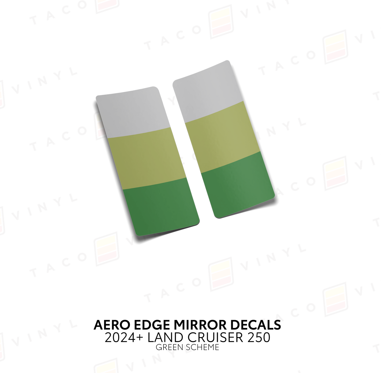 Taco Vinyl Land Cruiser 250 Aero Edge Mirror Decals | '24+ Land Cruiser