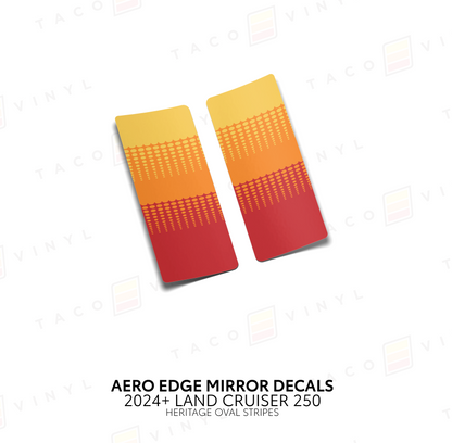 Taco Vinyl Land Cruiser 250 Aero Edge Mirror Decals | '24+ Land Cruiser