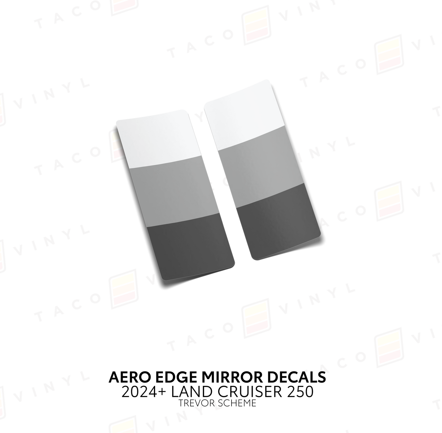 Taco Vinyl Land Cruiser 250 Aero Edge Mirror Decals | '24+ Land Cruiser
