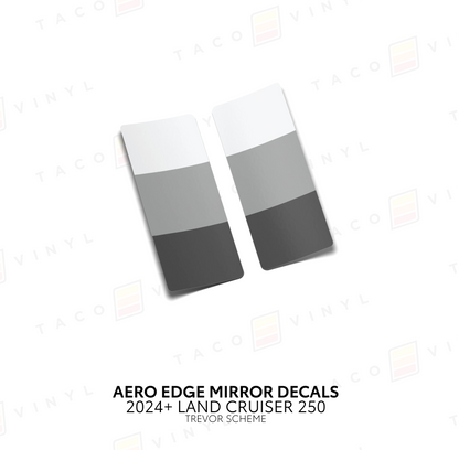 Taco Vinyl Land Cruiser 250 Aero Edge Mirror Decals | '24+ Land Cruiser