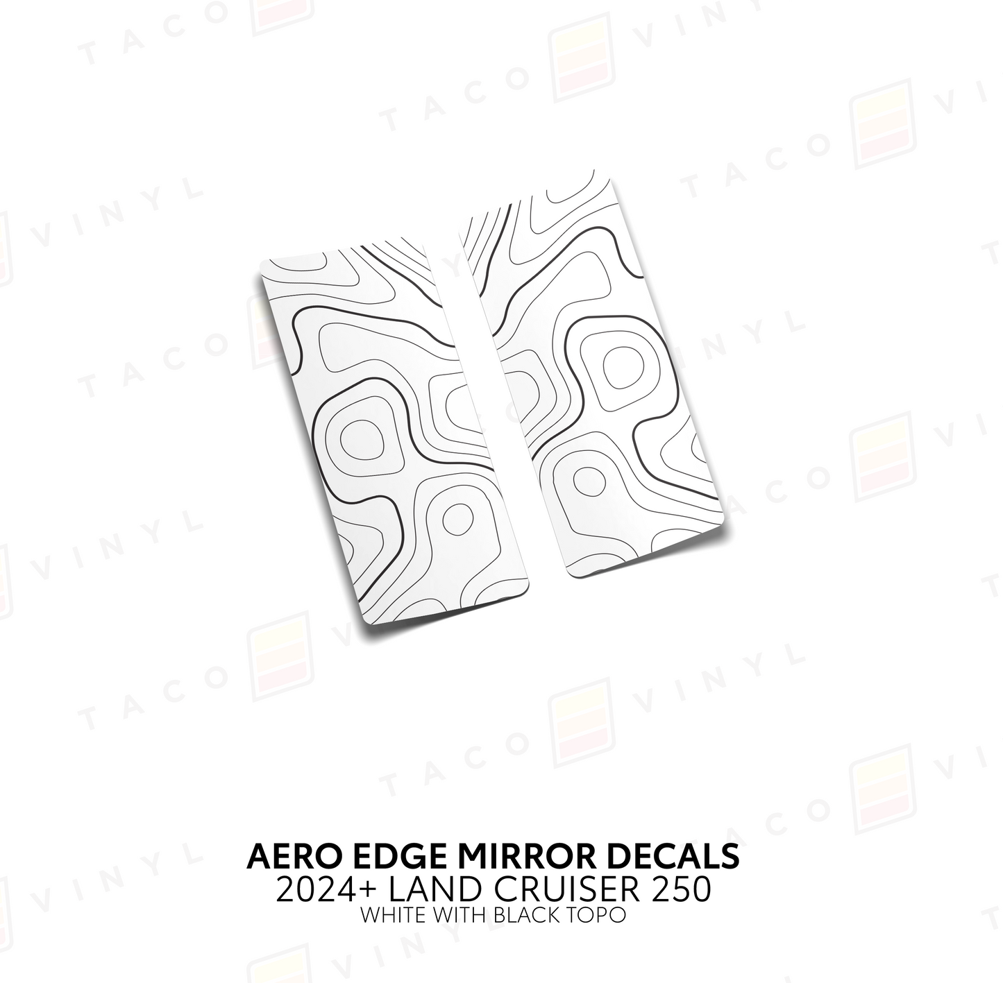 Taco Vinyl Land Cruiser 250 Aero Edge Mirror Decals | '24+ Land Cruiser