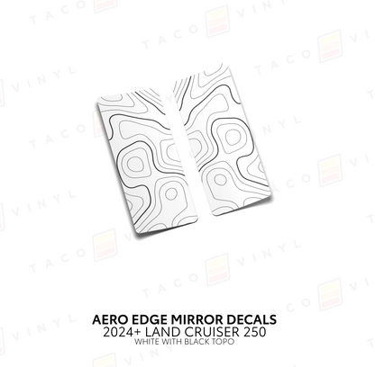 Taco Vinyl Land Cruiser 250 Aero Edge Mirror Decals | '24+ Land Cruiser