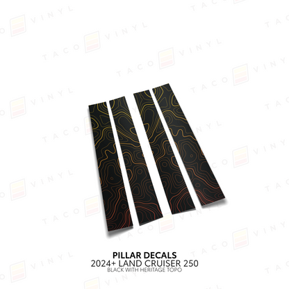 Taco Vinyl Land Cruiser 250 Door Pillar Decals | '24+ Land Cruiser
