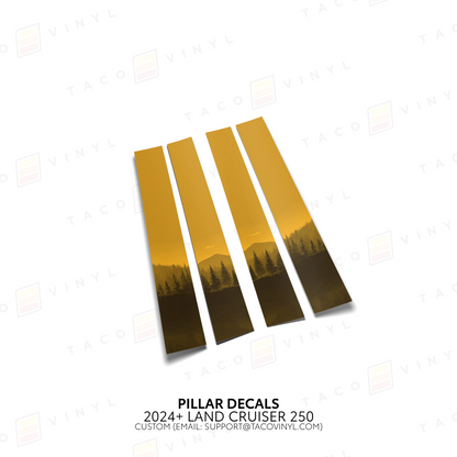 Taco Vinyl Land Cruiser 250 Door Pillar Decals | '24+ Land Cruiser