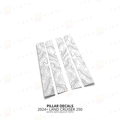 Taco Vinyl Land Cruiser 250 Door Pillar Decals | '24+ Land Cruiser