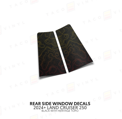 Taco Vinyl Land Cruiser 250 Rear Side Window Decal | '24+ Land Cruiser
