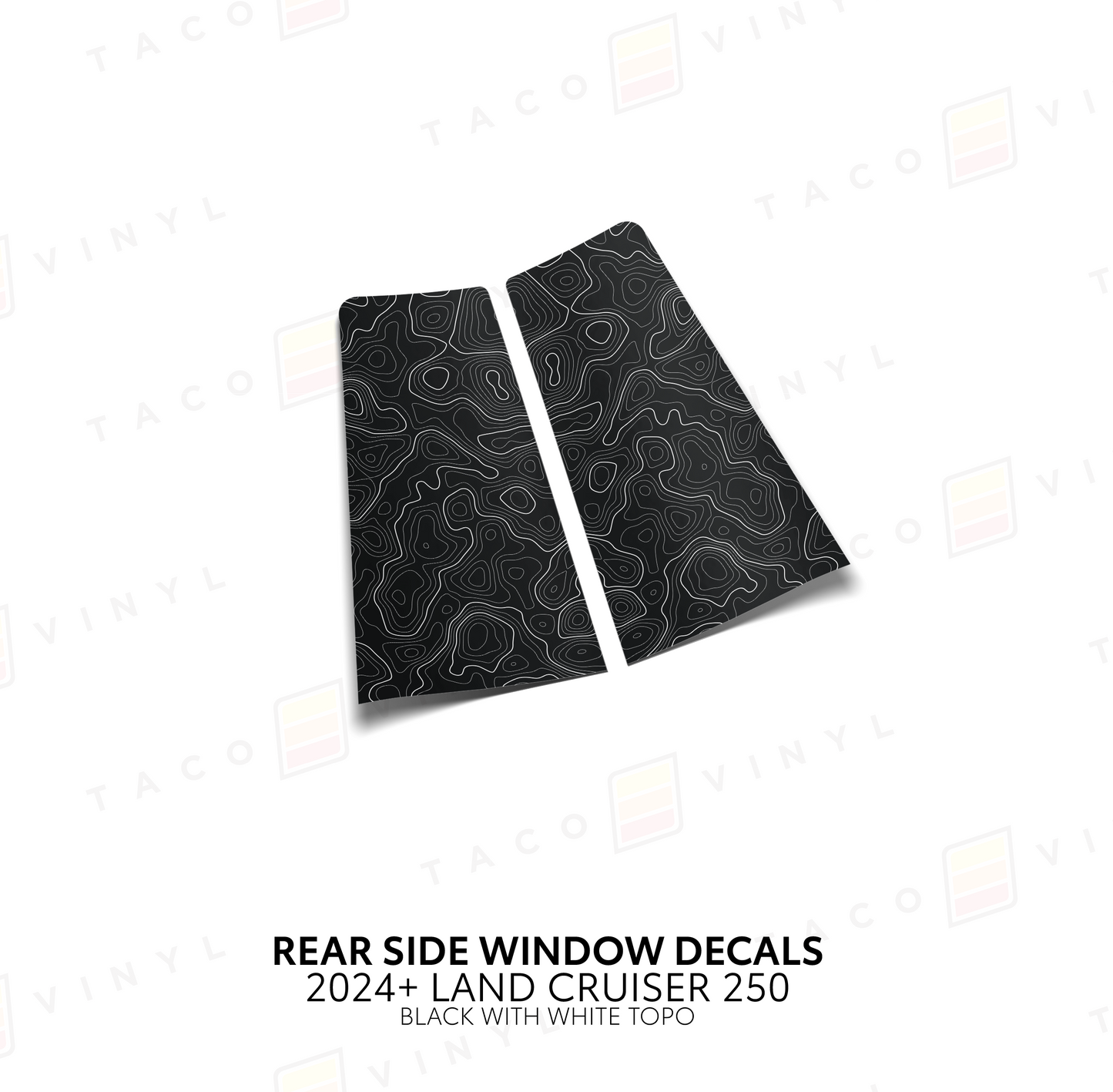 Taco Vinyl Land Cruiser 250 Rear Side Window Decal | '24+ Land Cruiser