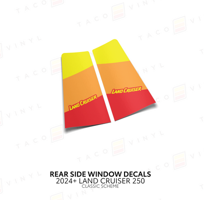 Taco Vinyl Land Cruiser 250 Rear Side Window Decal | '24+ Land Cruiser