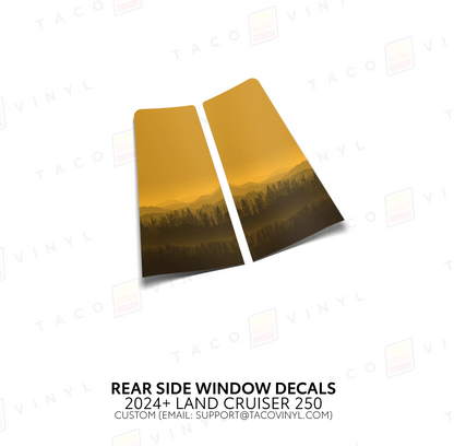 Taco Vinyl Land Cruiser 250 Rear Side Window Decal | '24+ Land Cruiser