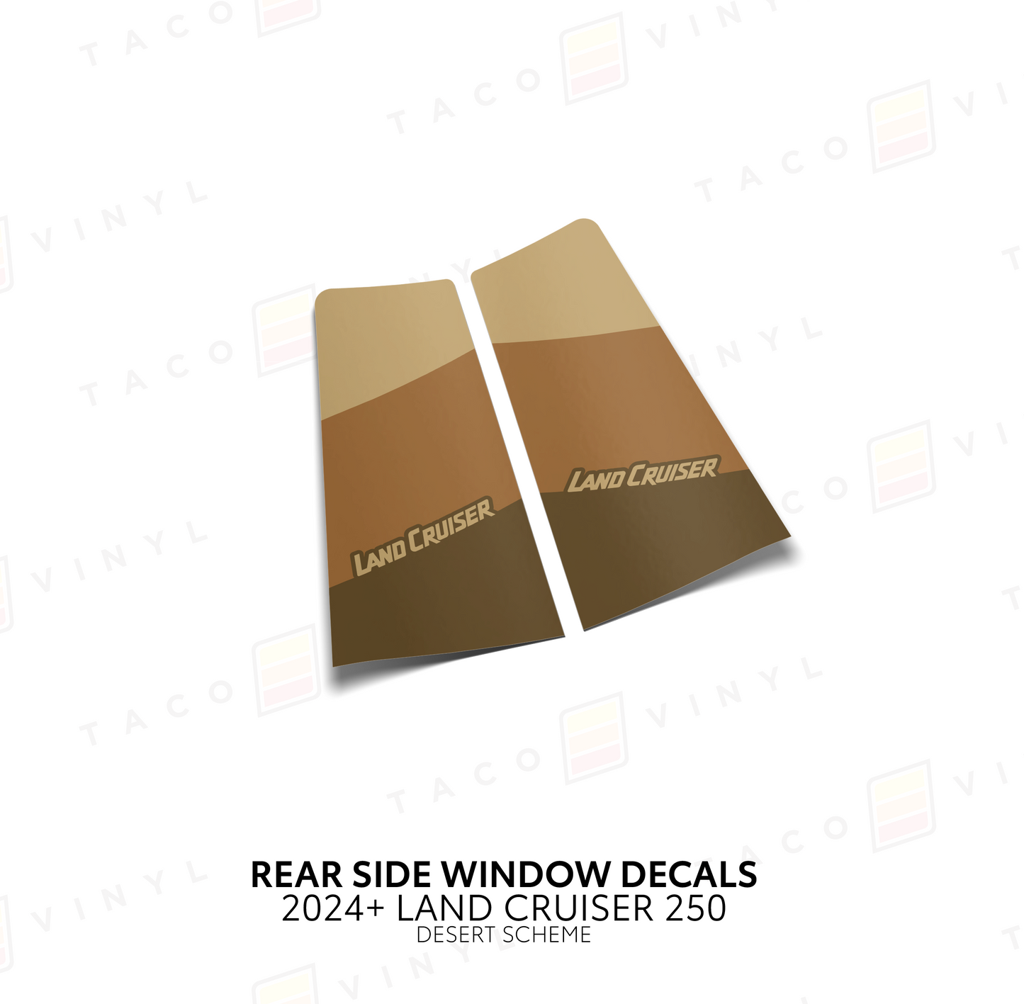 Taco Vinyl Land Cruiser 250 Rear Side Window Decal | '24+ Land Cruiser
