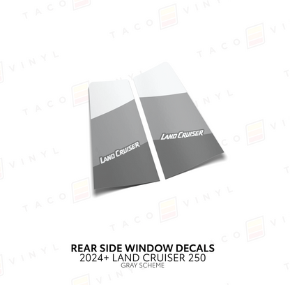 Taco Vinyl Land Cruiser 250 Rear Side Window Decal | '24+ Land Cruiser