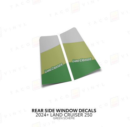 Taco Vinyl Land Cruiser 250 Rear Side Window Decal | '24+ Land Cruiser