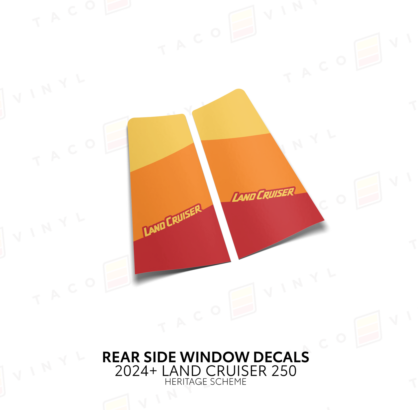 Taco Vinyl Land Cruiser 250 Rear Side Window Decal | '24+ Land Cruiser