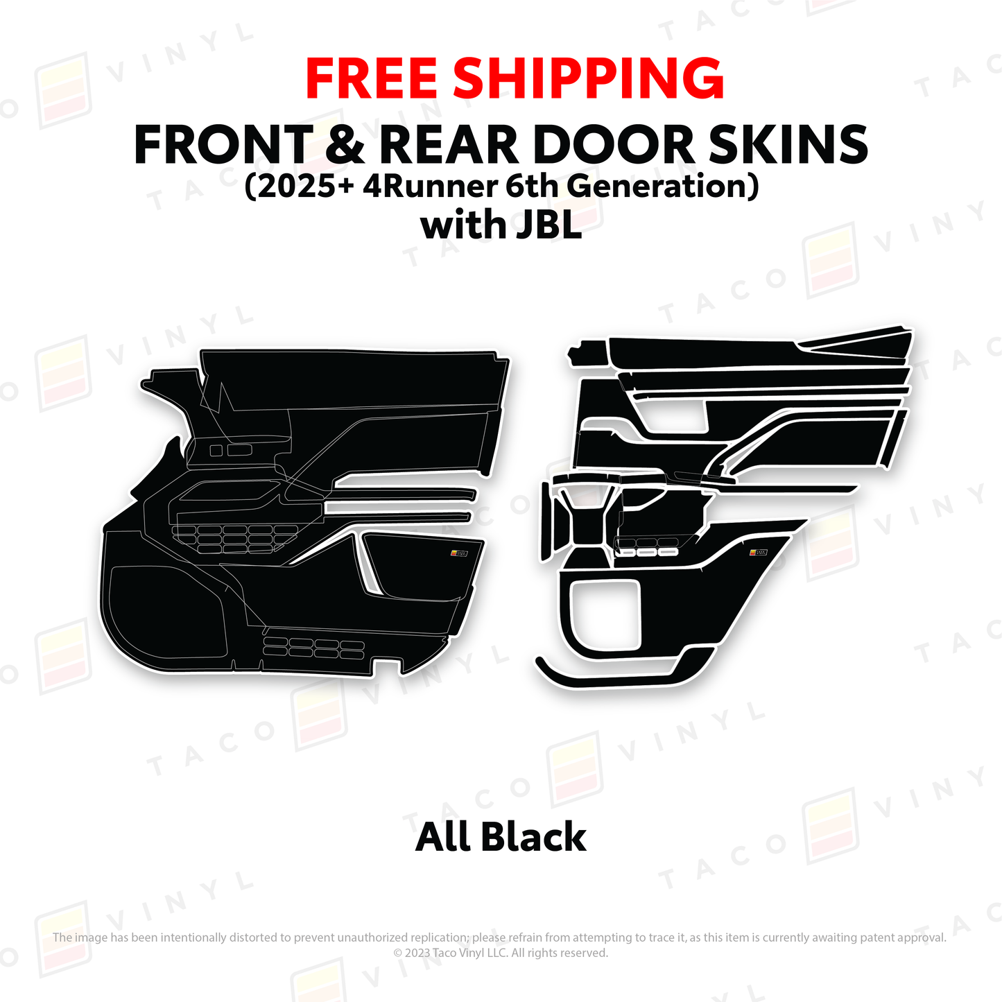 Taco Vinyl 4Runner Door Skins | '25+ 4Runner