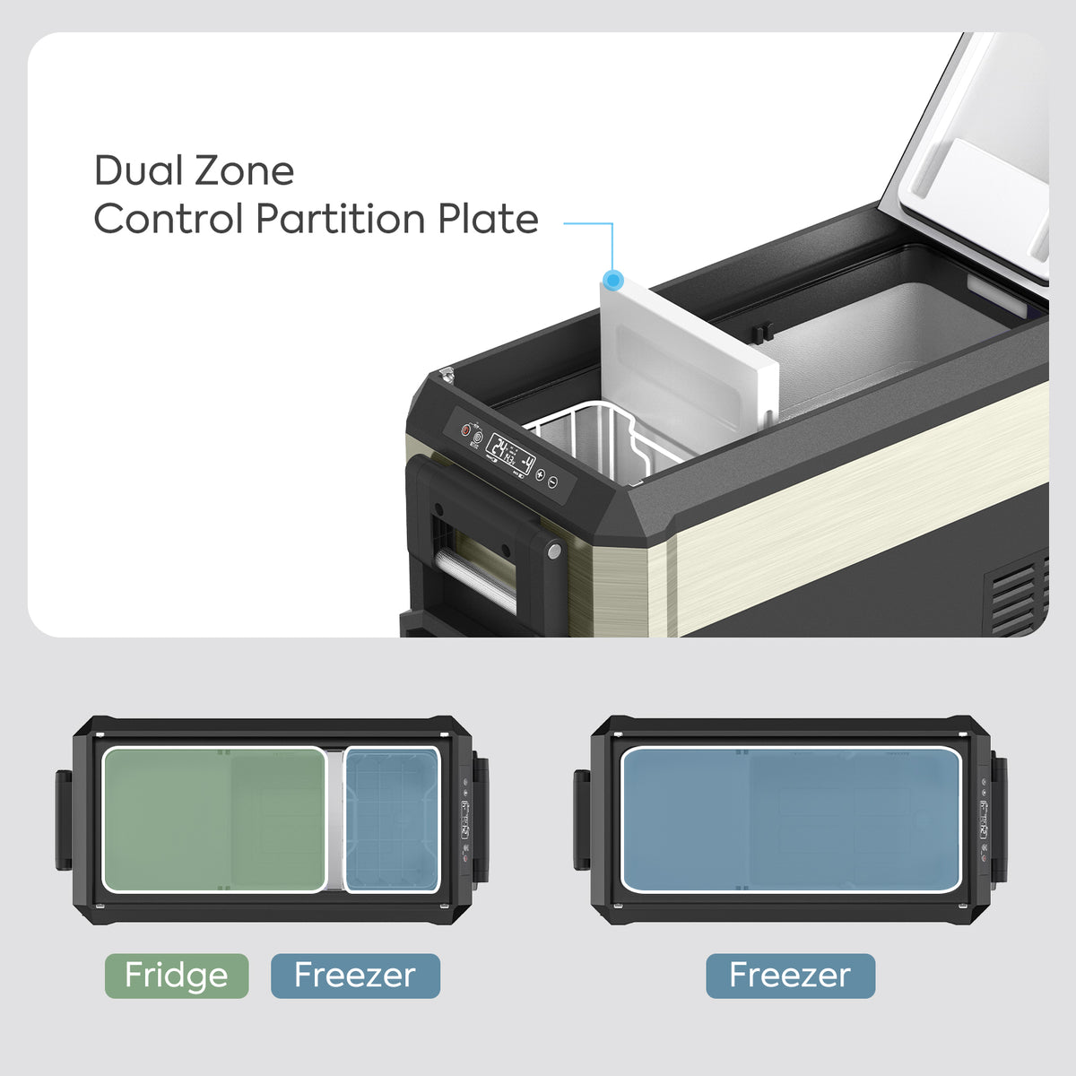 JP40 Pro Dual Zone Wheeled Portable Freezer | ICECO | 40 LT