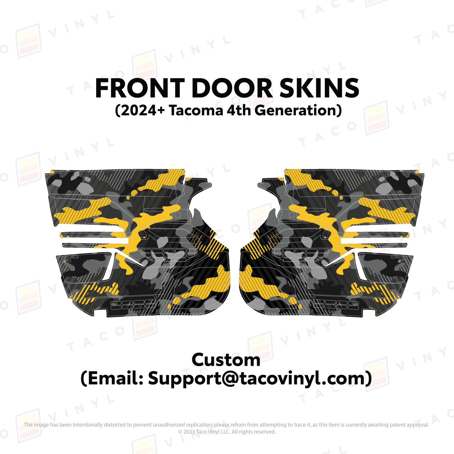 Taco Vinyl Tacoma Door Skins | 2024+ Tacoma