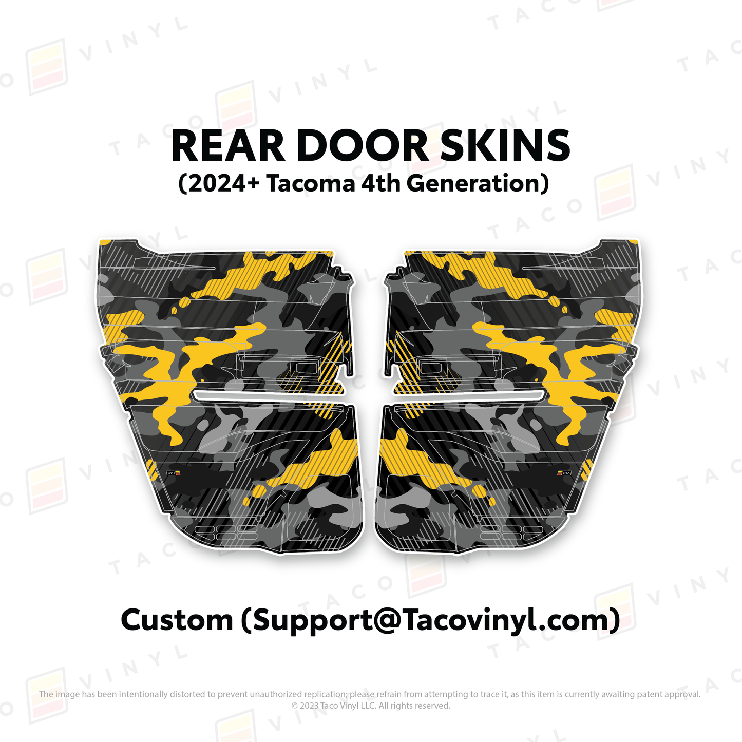 Taco Vinyl Tacoma Door Skins | 2024+ Tacoma
