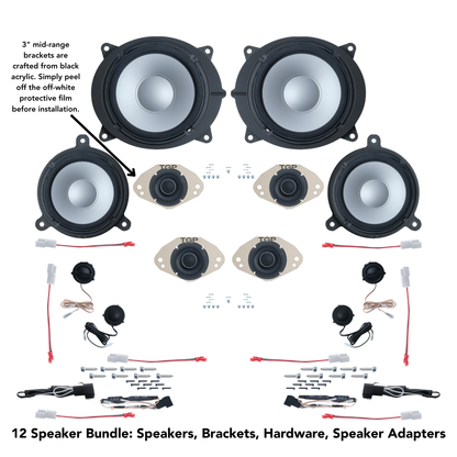 Alpine 8 or 12 Speaker Plug & Play Bundle (8" Front Door Speaker) | '25+ 4Runner
