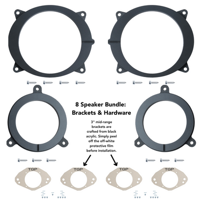 Alpine 8 or 12 Speaker Plug & Play Bundle (8" Front Door Speaker) | '25+ 4Runner