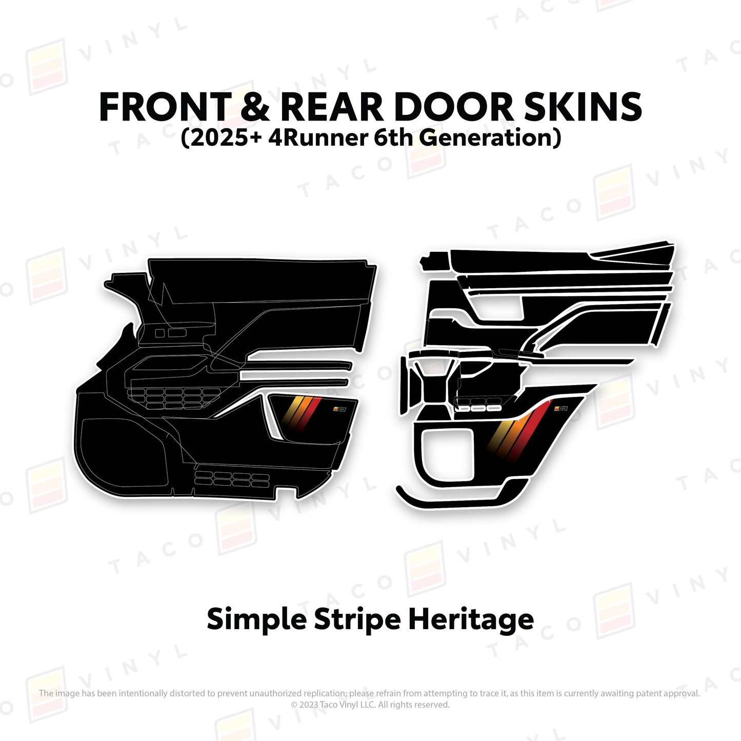 Taco Vinyl 4Runner Door Skins | '25+ 4Runner