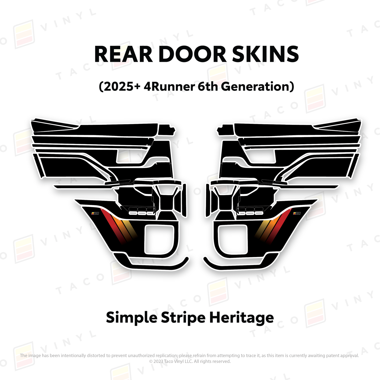 Taco Vinyl 4Runner Door Skins | '25+ 4Runner