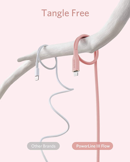 Anker 641 USB-C to Lightning Cable (Flow, 3 ft Silicone)