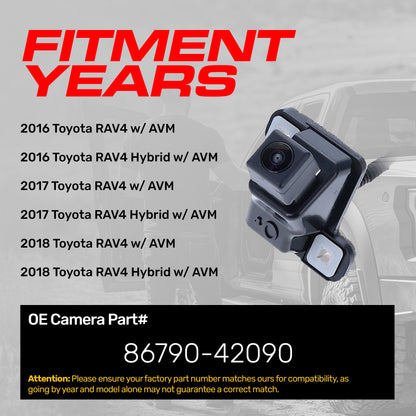 Toyota Rav4 + Hybrid w/ AVM (2016-2018) OEM Replacement Backup Camera OE Part # 86790-42090