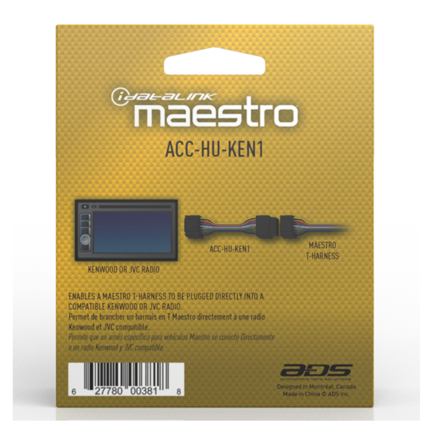 Maestro Head Unit Adapter Harness for Kenwood Radios