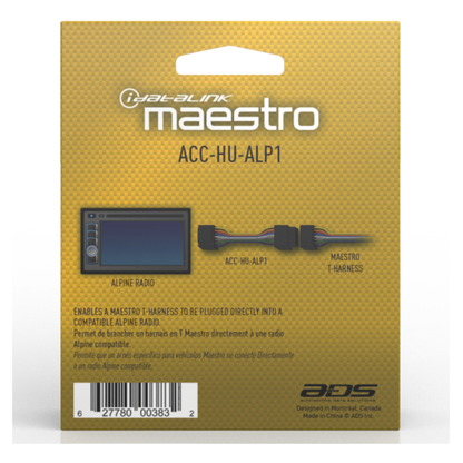 Maestro Head Unit Adapter Harness for Alpine Radios