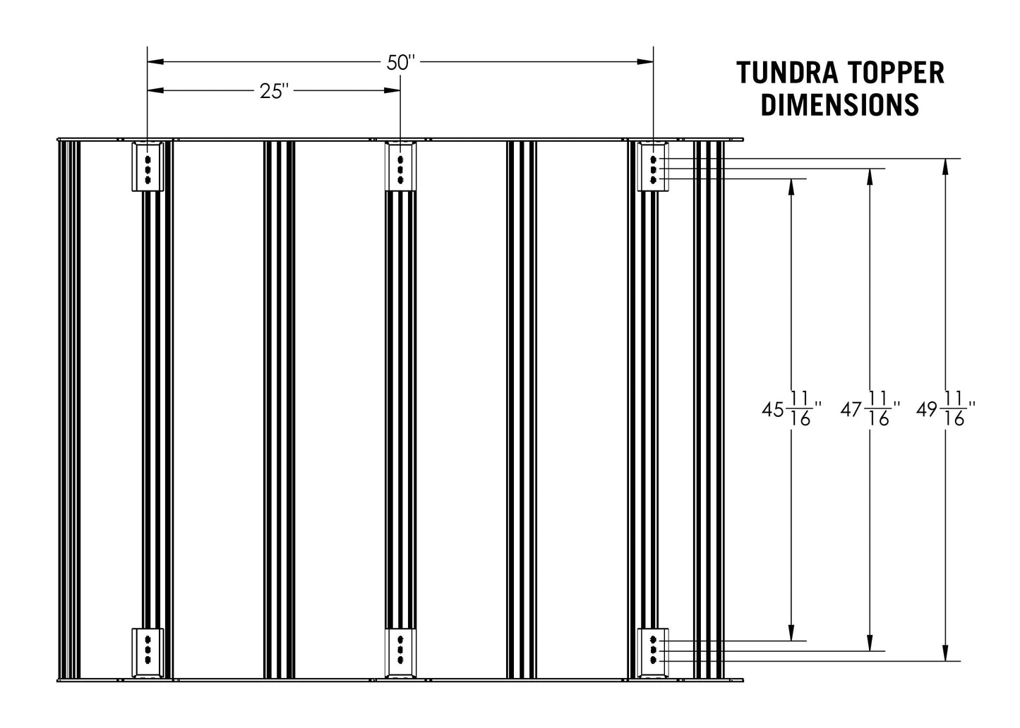Toyota Tundra 3rd Gen (2022+) Bed Rack - DRIFTR Topper (Add-on)