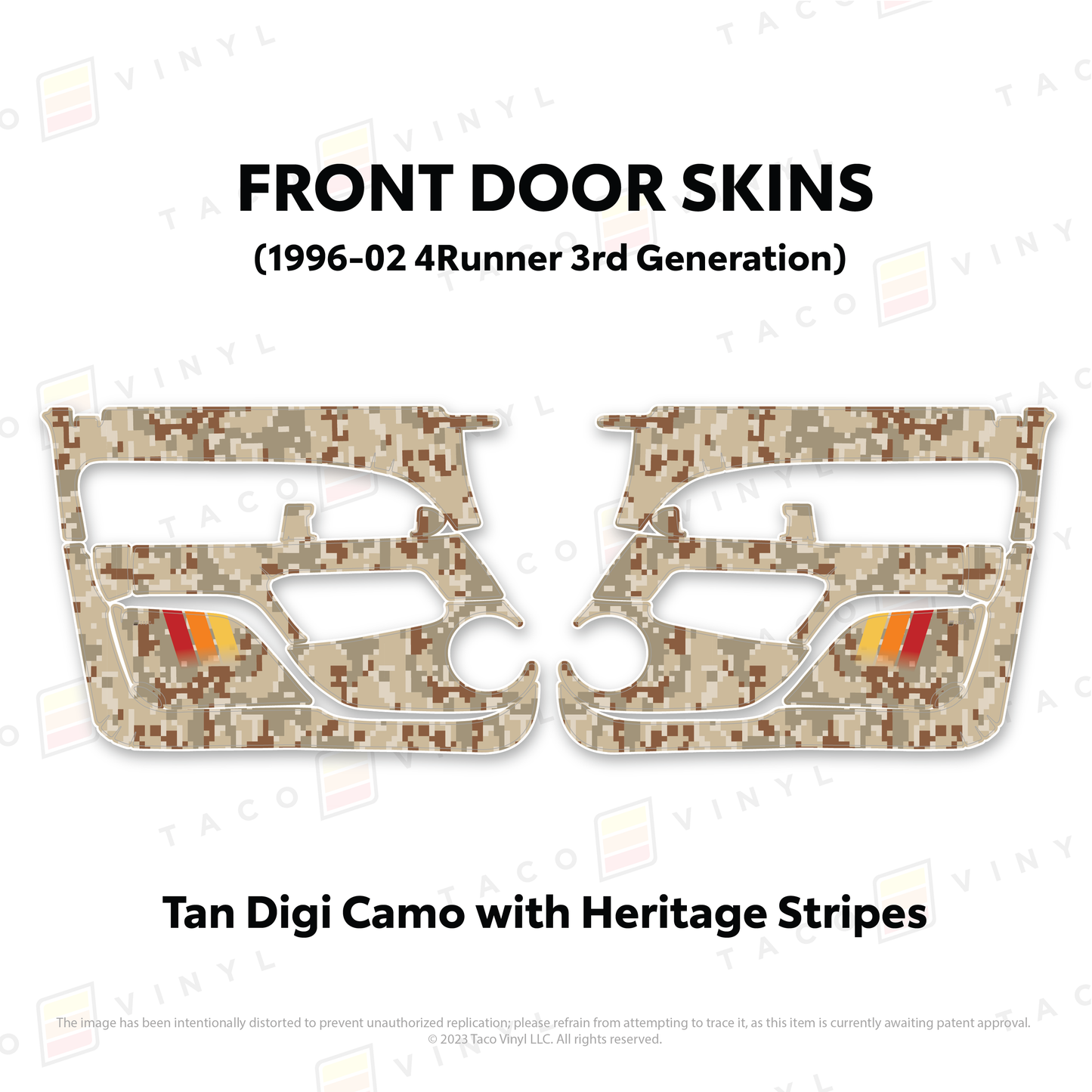 Taco Vinyl 4Runner Door Skins | '96 - '02 4Runner
