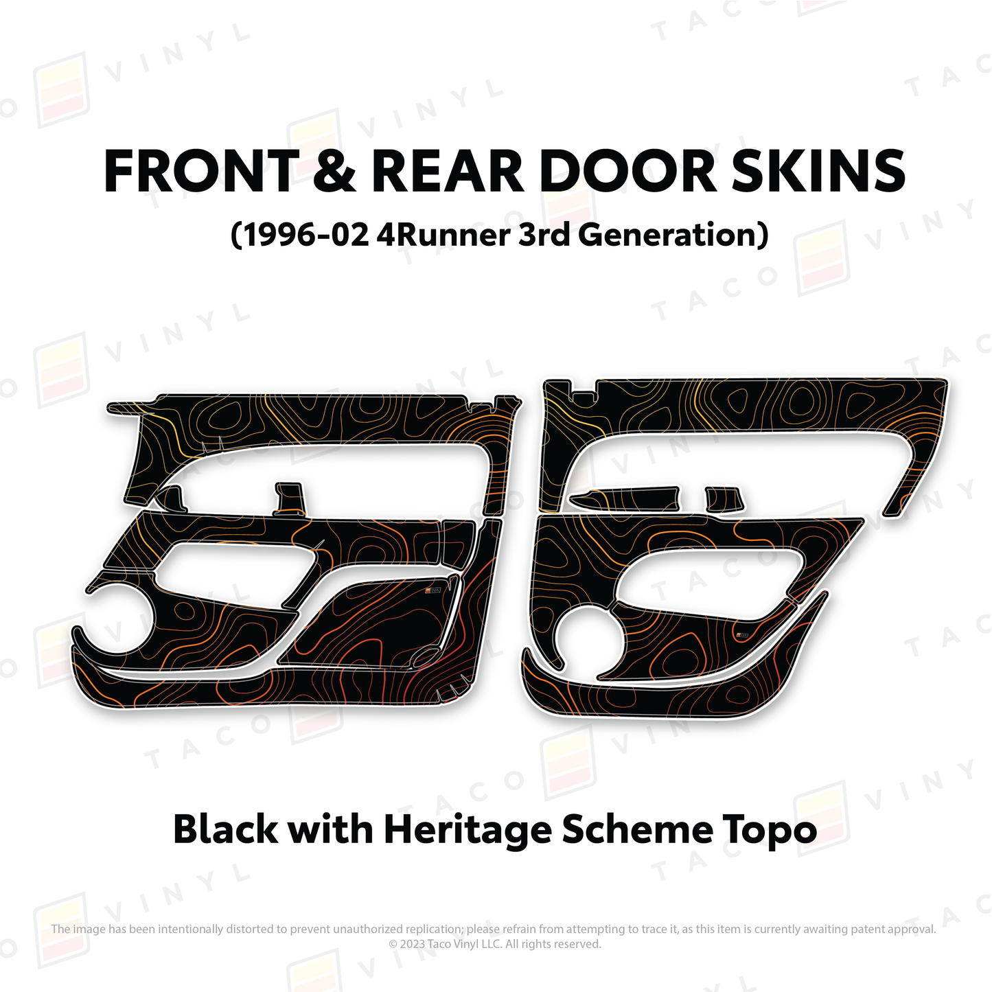 Taco Vinyl 4Runner Door Skins | '96 - '02 4Runner