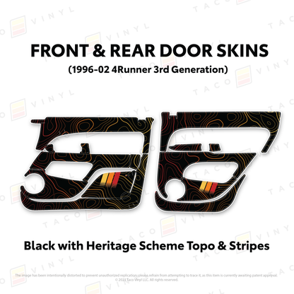Taco Vinyl 4Runner Door Skins | '96 - '02 4Runner