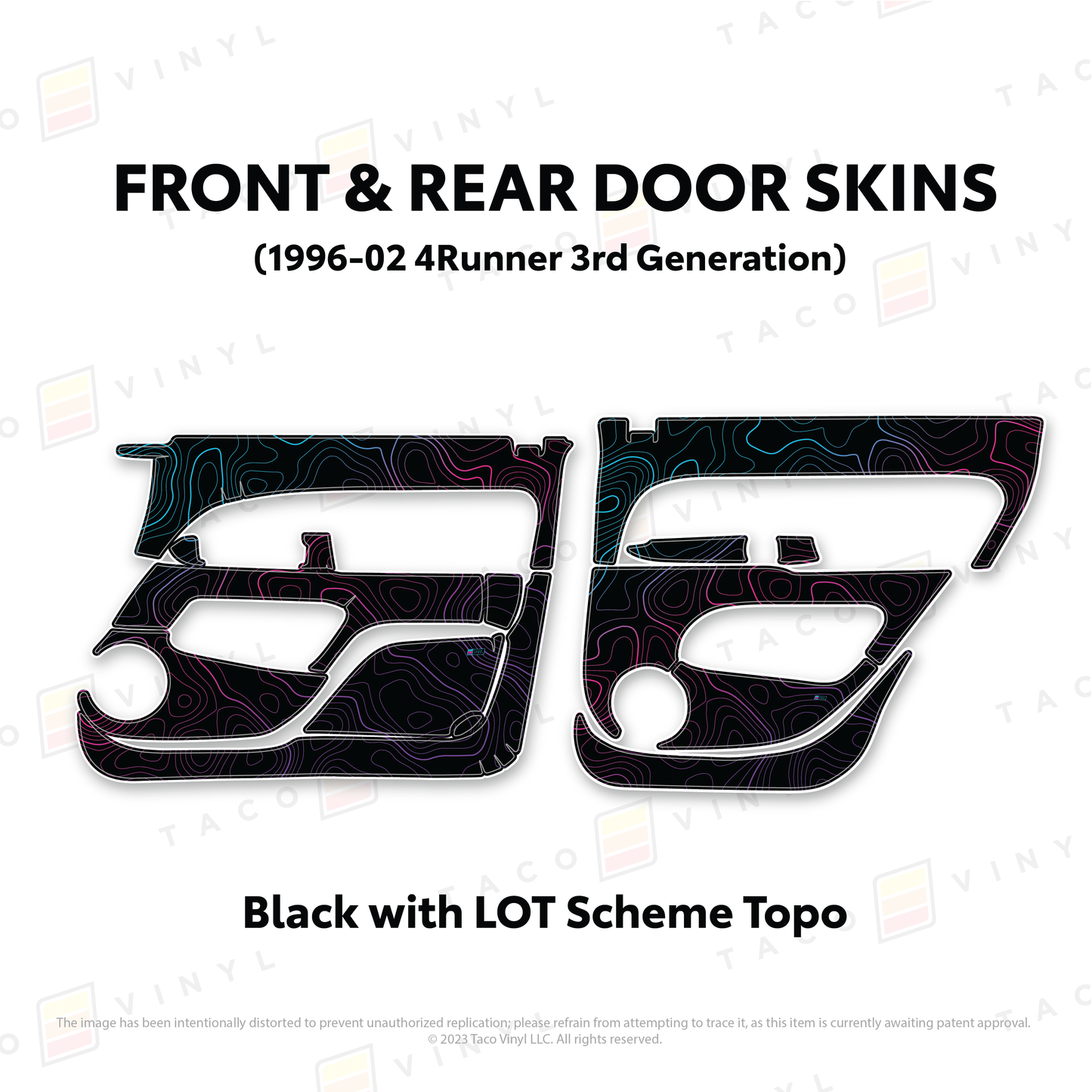 Taco Vinyl 4Runner Door Skins | '96 - '02 4Runner