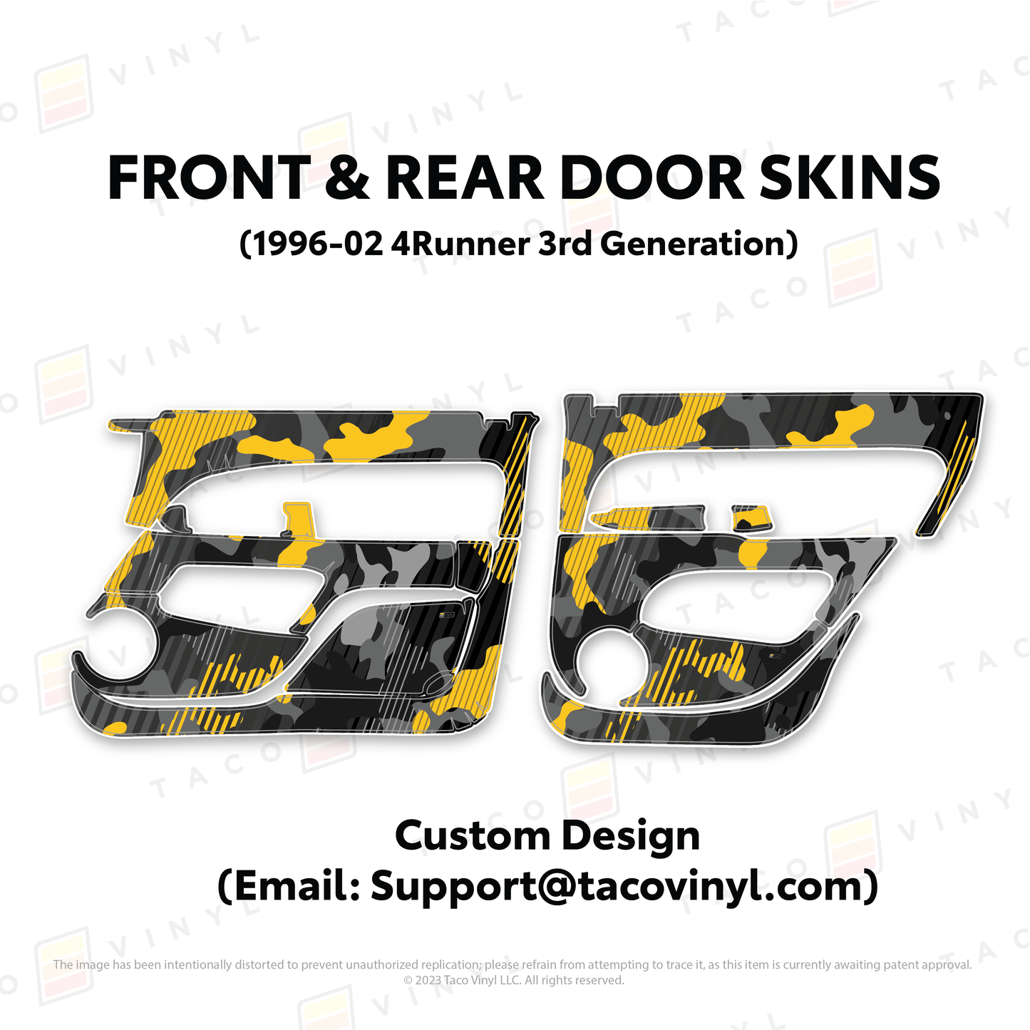 Taco Vinyl 4Runner Door Skins | '96 - '02 4Runner