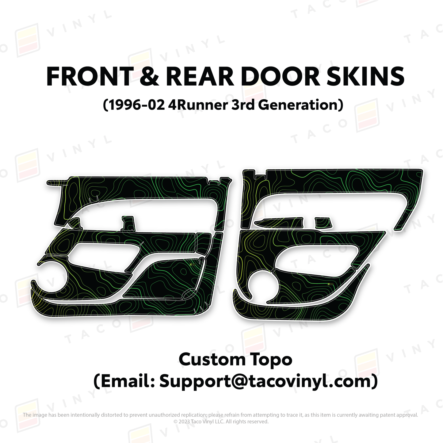 Taco Vinyl 4Runner Door Skins | '96 - '02 4Runner