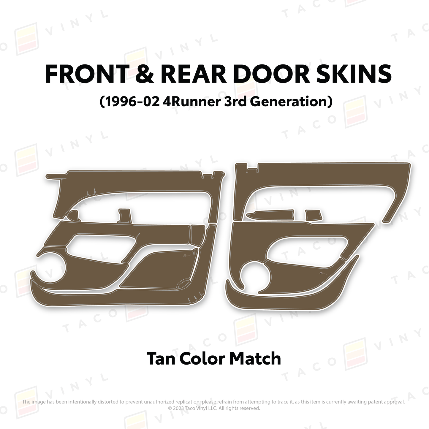 Taco Vinyl 4Runner Door Skins | '96 - '02 4Runner
