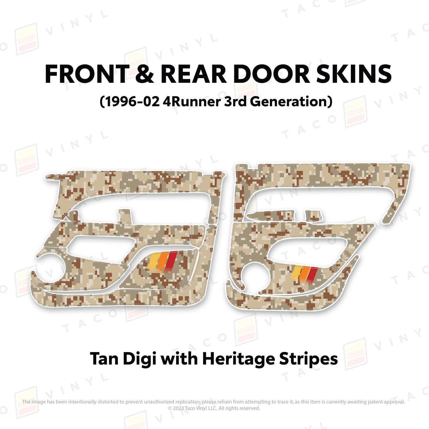Taco Vinyl 4Runner Door Skins | '96 - '02 4Runner