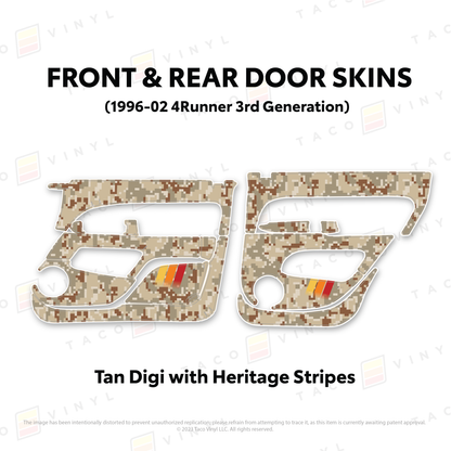Taco Vinyl 4Runner Door Skins | '96 - '02 4Runner