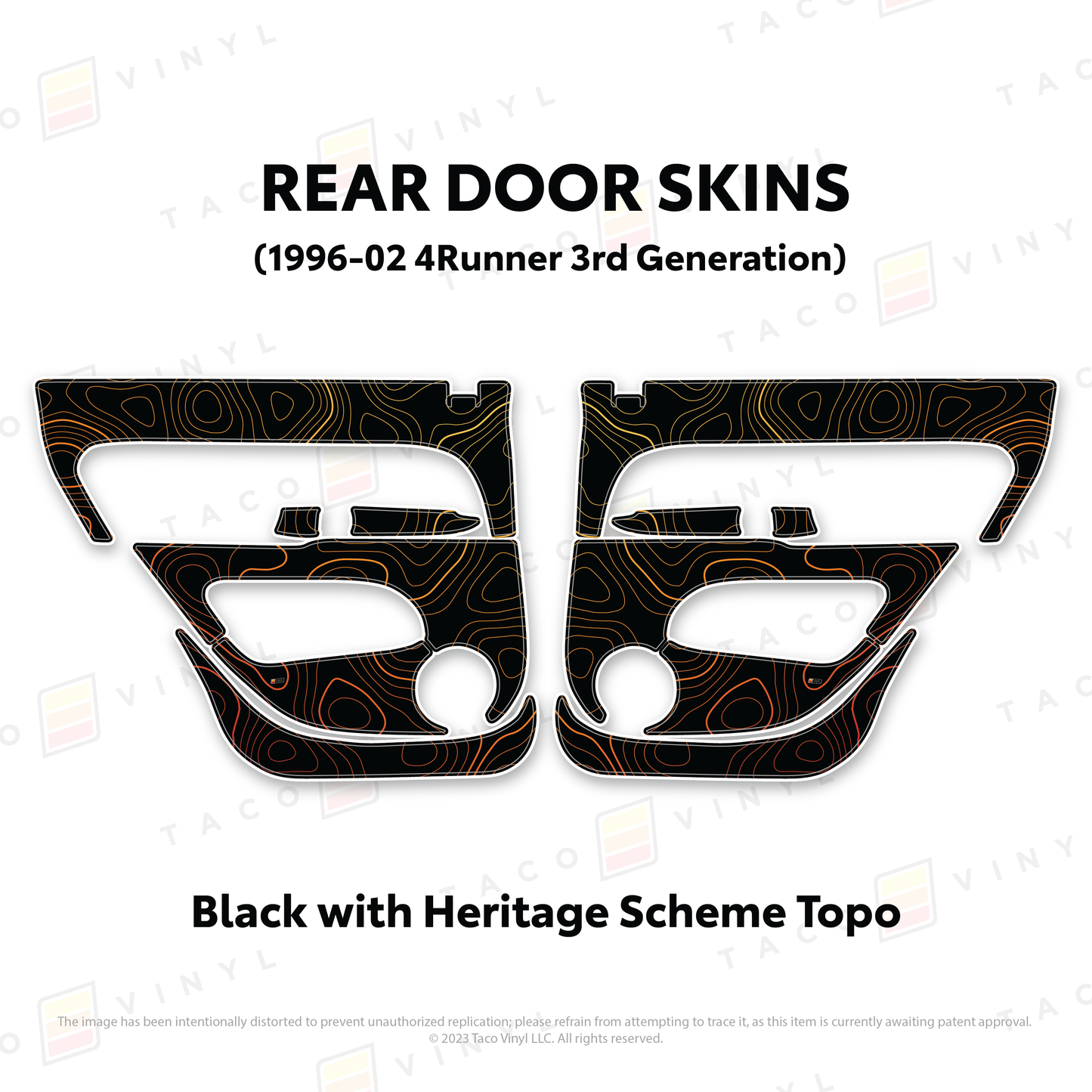 Taco Vinyl 4Runner Door Skins | '96 - '02 4Runner
