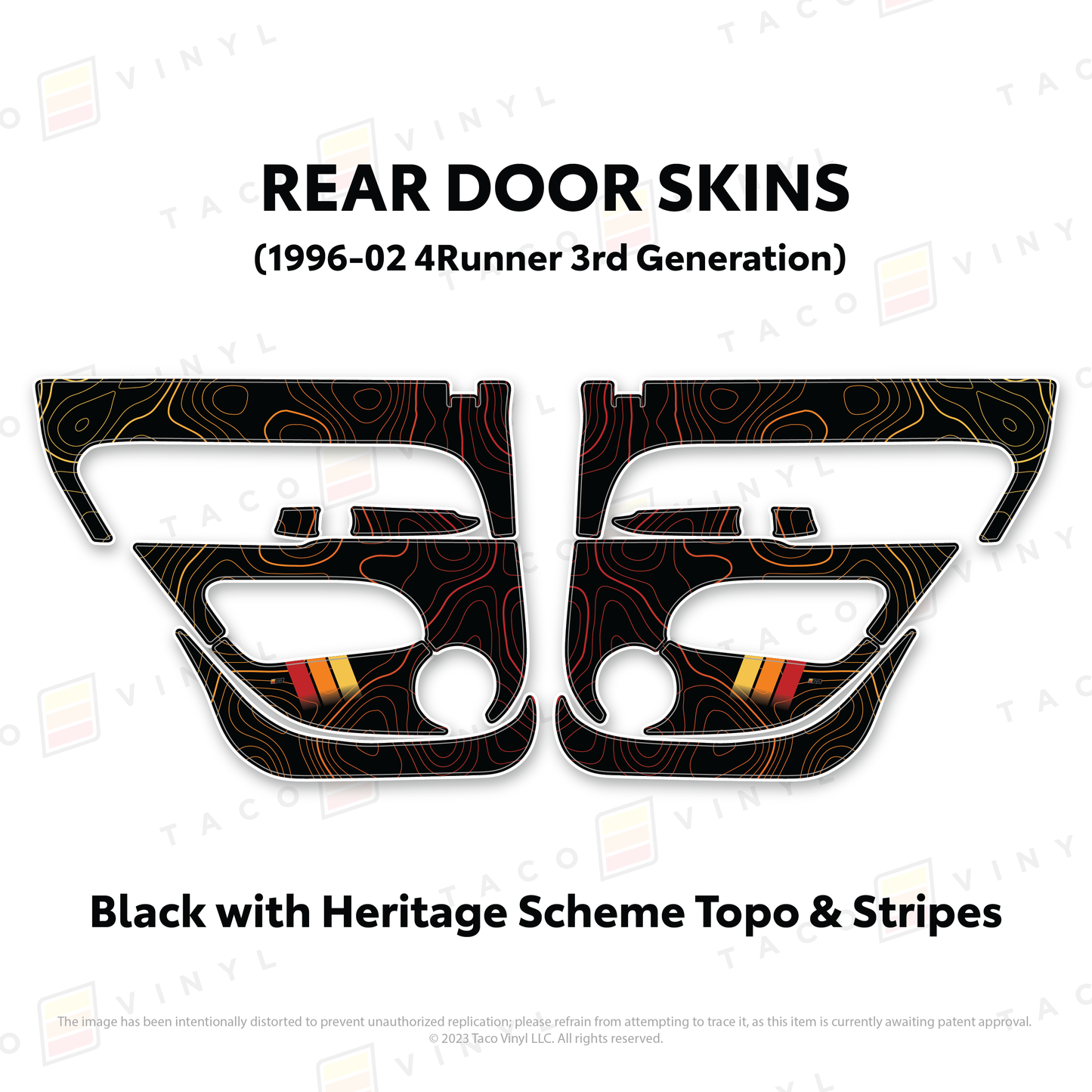 Taco Vinyl 4Runner Door Skins | '96 - '02 4Runner