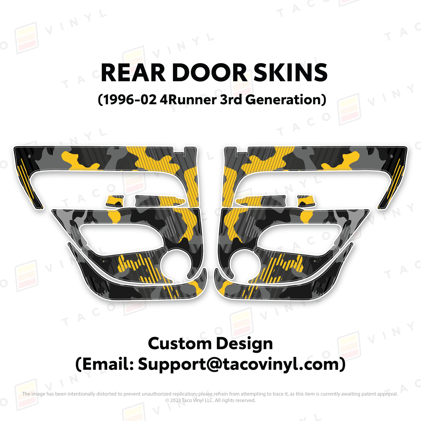 Taco Vinyl 4Runner Door Skins | '96 - '02 4Runner