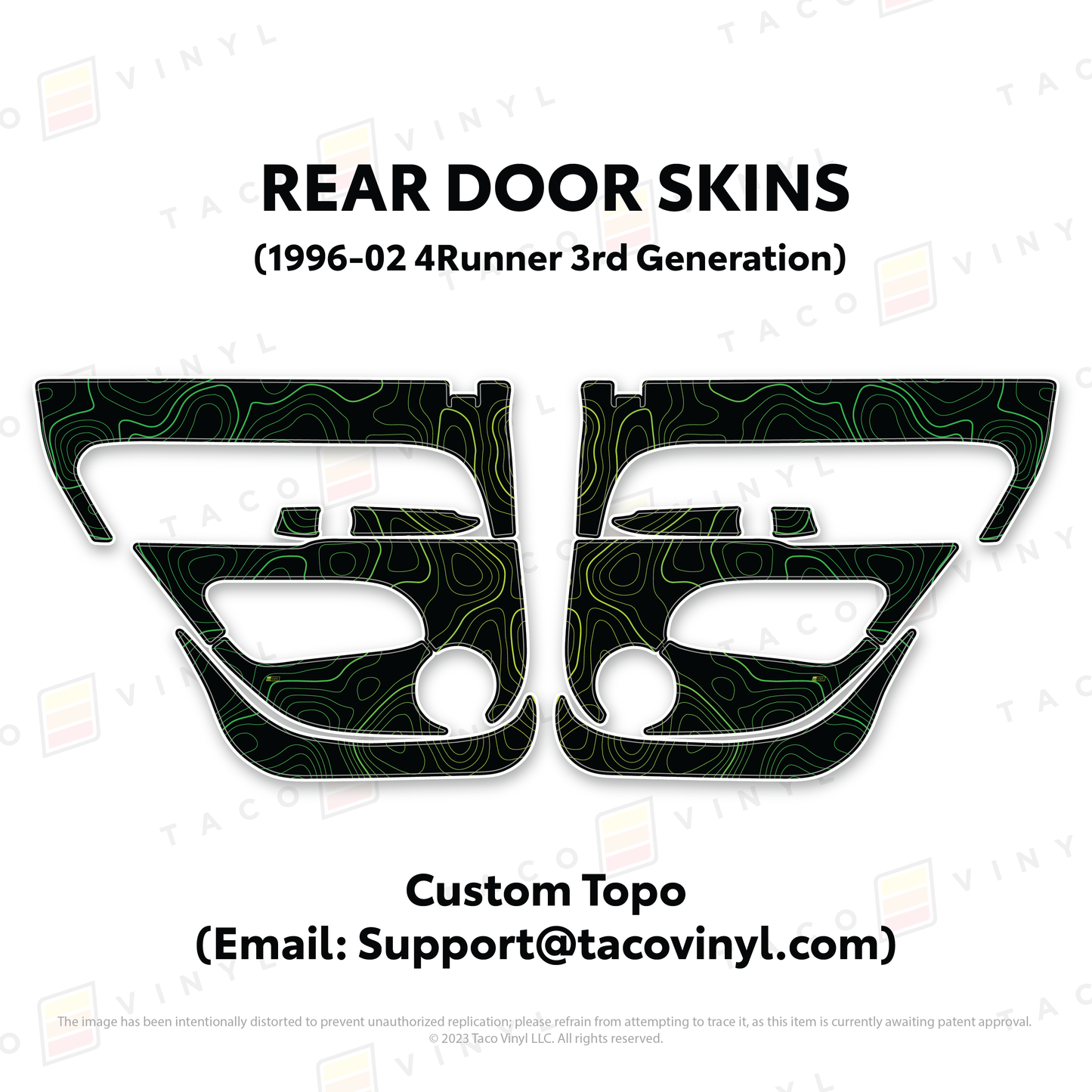 Taco Vinyl 4Runner Door Skins | '96 - '02 4Runner