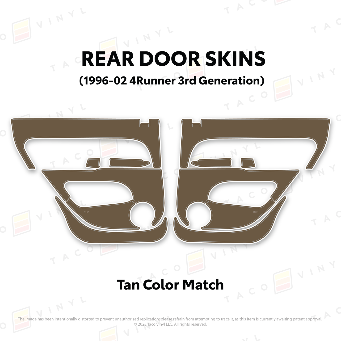 Taco Vinyl 4Runner Door Skins | '96 - '02 4Runner