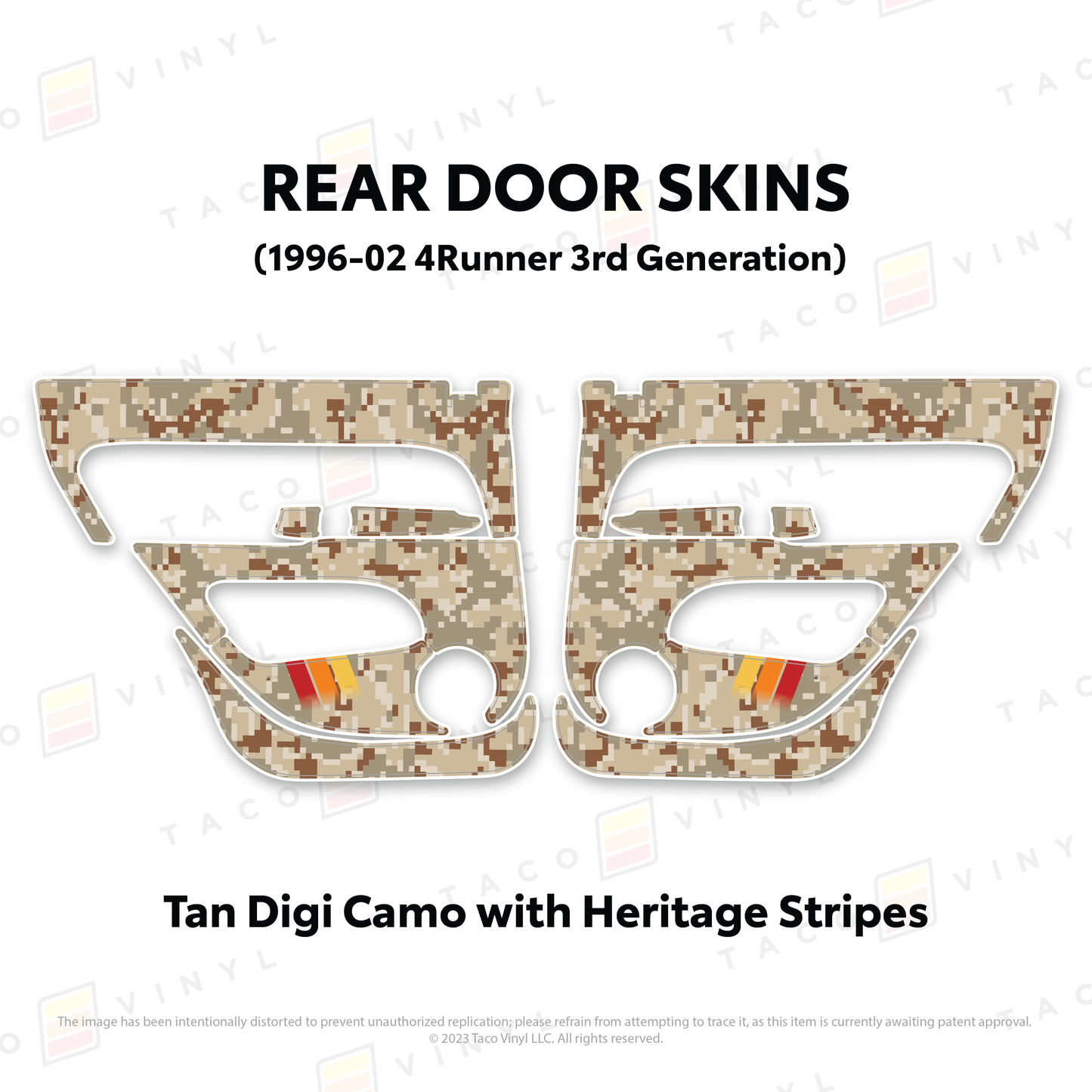 Taco Vinyl 4Runner Door Skins | '96 - '02 4Runner