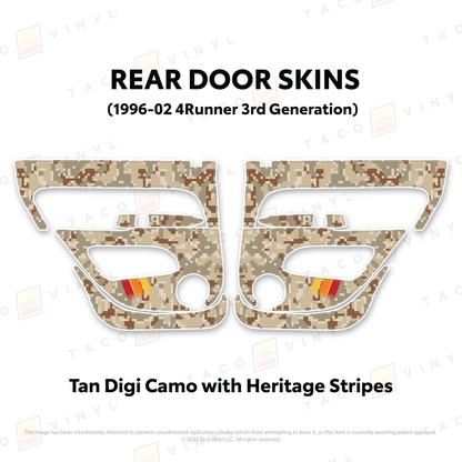 Taco Vinyl 4Runner Door Skins | '96 - '02 4Runner