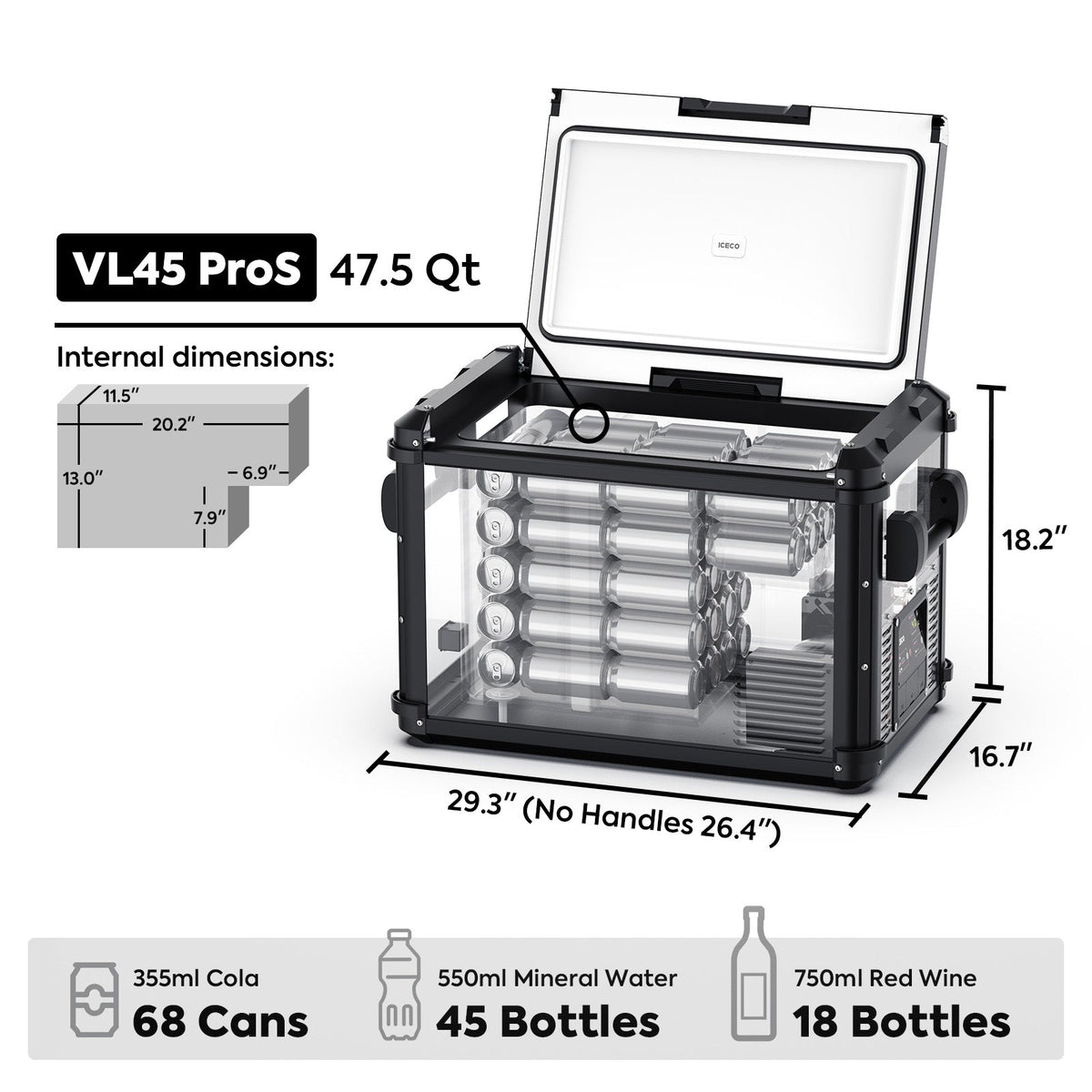 ICECO VL45ProS Gen II Single-Zone Portable Fridge Freezer | 45L