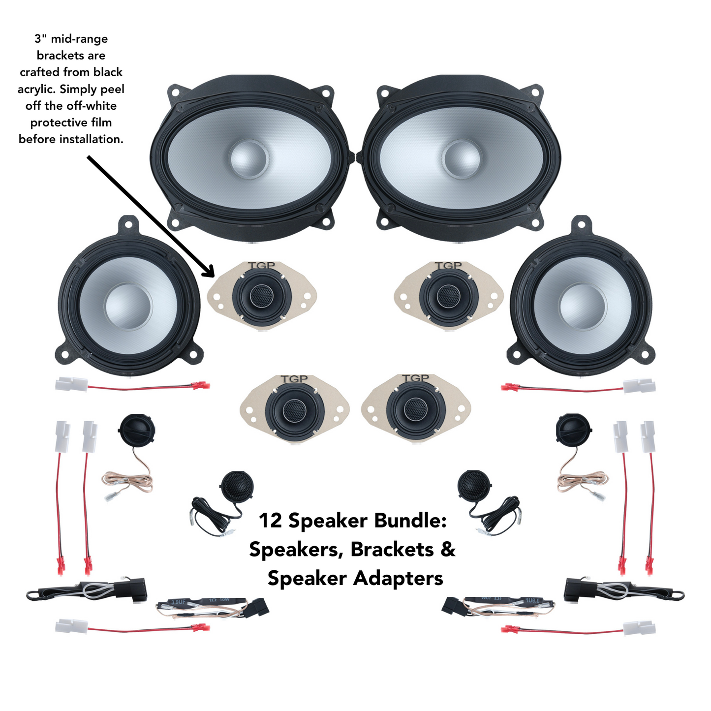 Alpine 8 or 12 Speaker Plug & Play Bundle (6x9 Front Door Speaker) | '25+ 4Runner