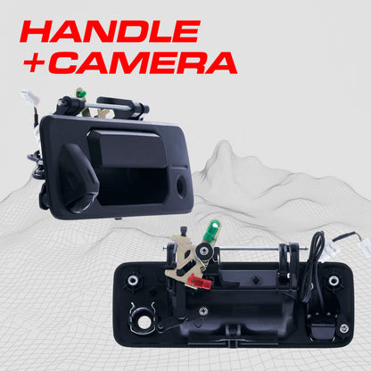 Toyota Tundra (2014-2024), Tacoma (2016-2024) Black Replacement Tailgate Handle with Backup Camera